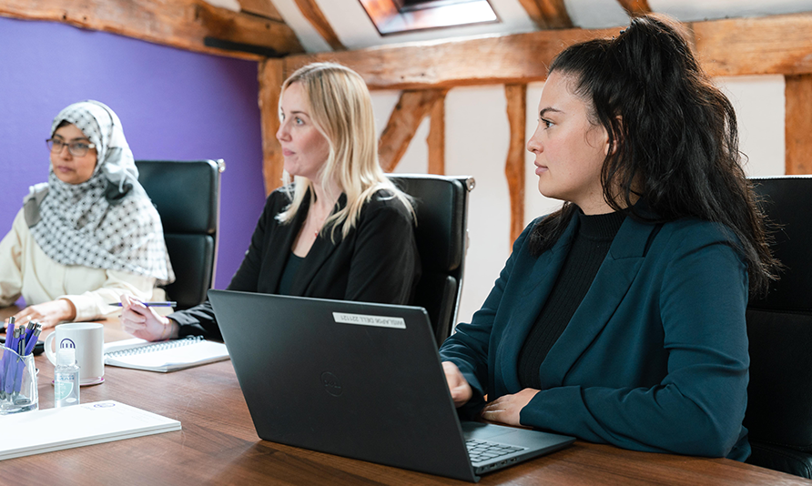 A group of women at work