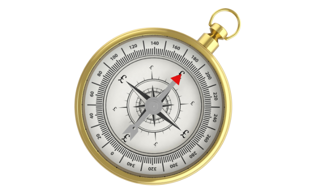 Illustration of a compass